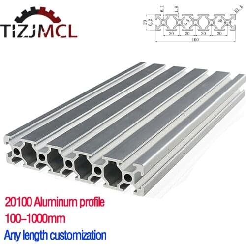 20100 T-Slot Aluminum Profile Extrusion European Standard Anodized Linear Rail For CNC Laser Engraving Machine Tool Woodworking