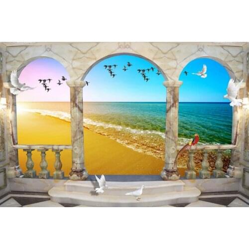 3d customized wallpaper Seascape Art Mural for Living Room Large Painting Home Decor