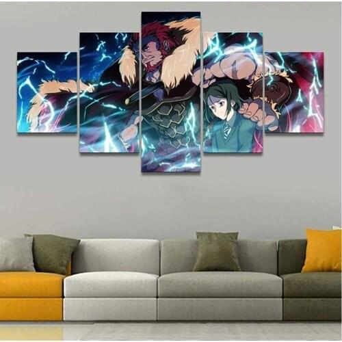 5 Piece Wall Art Canvas Anime Manga Posters Figure Berserker Pictures And Prints Modern Bedroom Wall Decoration Paintings