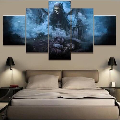 Diy Diamond Painting 5 Panel Skull cross cartoon diamond mosaic full square/Round drill diamond embroidery A1111