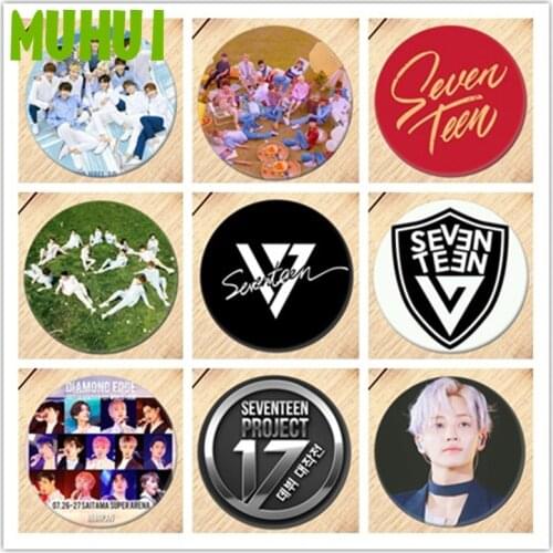 Kpop seventeen Brooch Pin Badges For Clothes Backpack Decoration Jewelry B064