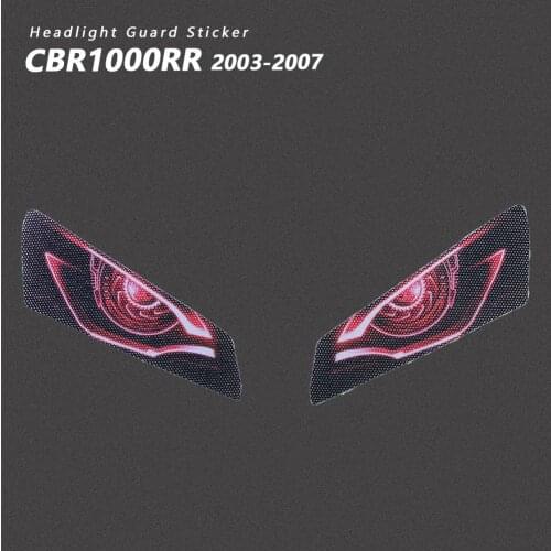 3D Motorcycle Headlight Protection Sticker Decoration Head Light Decal Accessories For HONDA CBR1000RR CBR 1000 RR 2003-2007