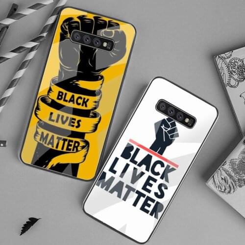 Black Lives Matter BLM black Phone Case Hull Tempered Glass For Samsung S20 Plus S7 S8 S9 S10 Plus Note 8 9 10 Plus