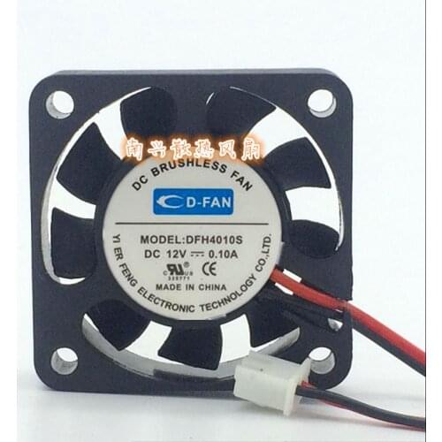 D-FAN DFH4010S DC 12V 0.1A 40x40x10mm 2-wire Server Cooling Fan