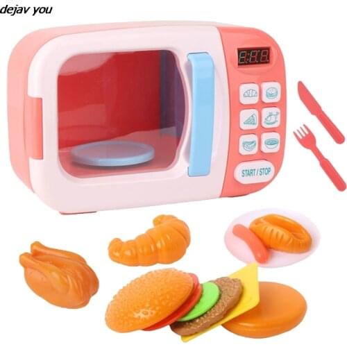 Children Simulation Kitchen Play House Early Education Machine Coffee Machine Microwave Oven Set Cooking Interactive Toy Gift