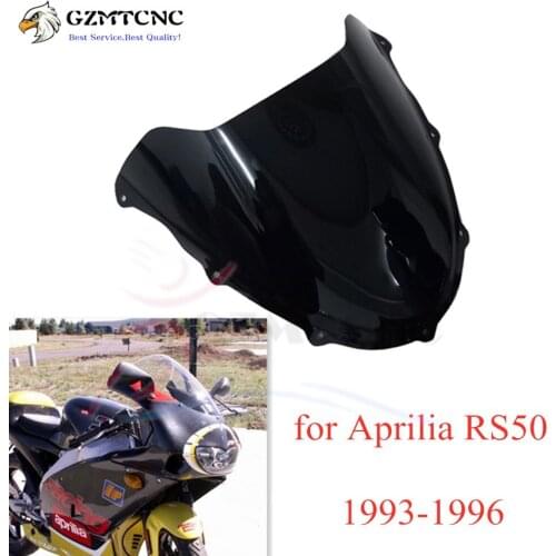 Motorcycle ABS Front Windshield Wind Deflector Screen Shield for Aprilia RS 50 1993 1994 1995 1996 RS50 Windscreen Clear Black