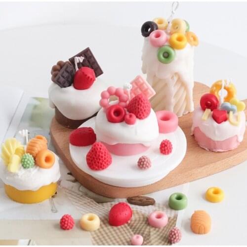 Diy Cream Glaze Cake Candle Mold Donut Circle Decoration Silicone Mold Chocolate Biscuit Mold Resin Molds Cake Decorating Tools