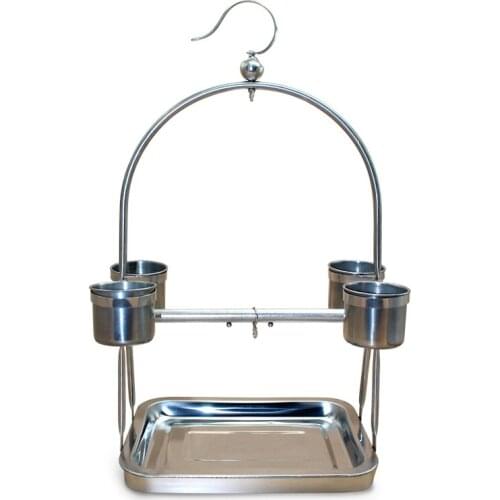 Stainless Steel Parrot Stand Holder / Bird Cage Shelf Rack Contains Bangle -portable Decorativas Hot Sale