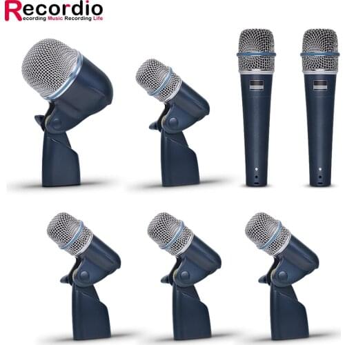 GAM-BT7A Professional 7 Piece Drum Kit Instrument Microphone Mic For Bass Amp Toms Snare Drum drum microphone set