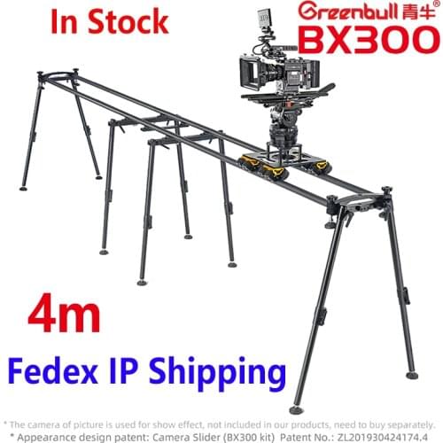 Greenbull BX300 4m Portable Motorized Video Dslr Electronic Camera Track Dolly Slider Dolly&rail 1.6 Meter 70KG