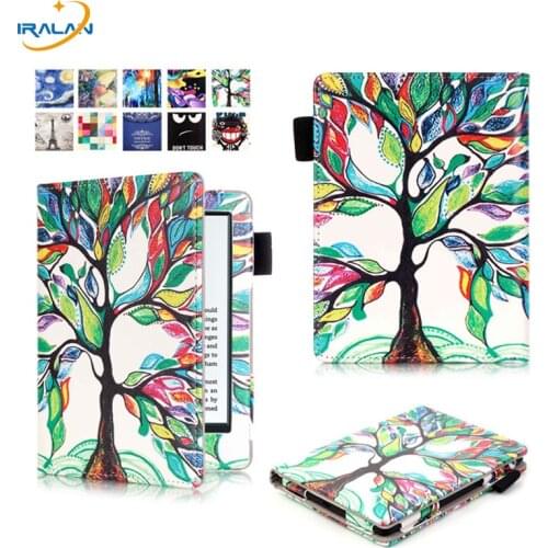 Hot Case Cover for Amazon New Kindle 2016 8th 6" generation ebook PU Leather Painted inner frame for 6 inch +pen+Screen Film