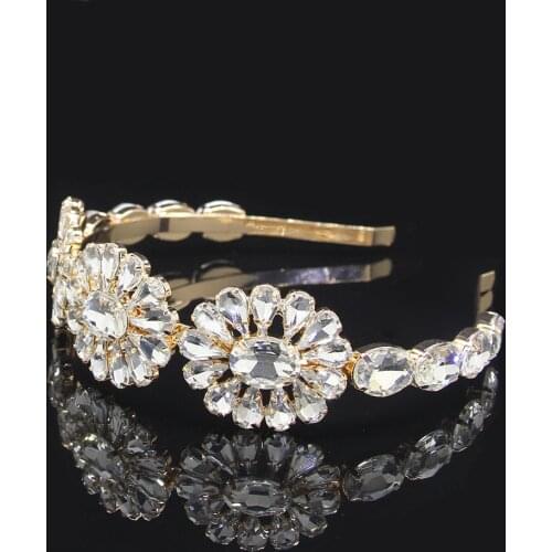 Crystal Crown Baroque Multicolor Drop-like Rhinestone Headdress Girl Accessories Wedding Prom Hair Jewelry Gift