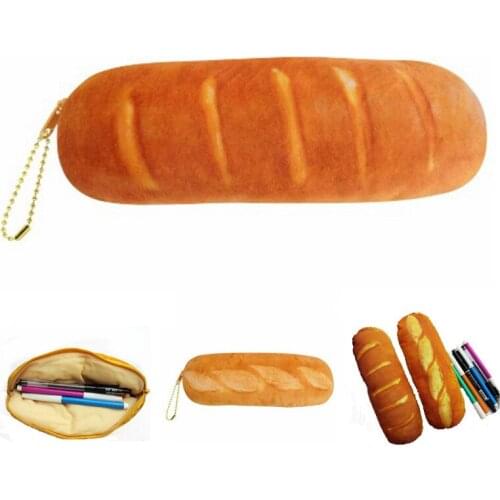 Simulation Bread Pencil Bag Kawaii Creative Storage Bag Fabric Printing Student Cute Stationery Kawaii Pencil Case Cute Case