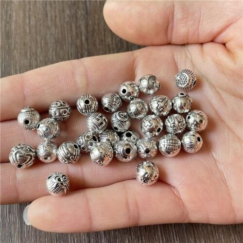 JunKang 30pcs mixed batch variety yoga moon star pattern spacer beads DIY handmade necklaces bracelet making