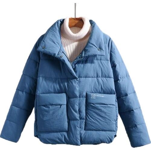 Large Size 4XL Short Coat Thin Jacket Women Cotton Clothing 2021 Spring Autumn New StandUup Collar