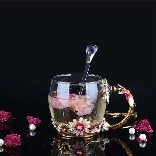 Creative Transparent Crystal Carve patterns Glass Cup For tea cup Home Drinking Ware wedding gift