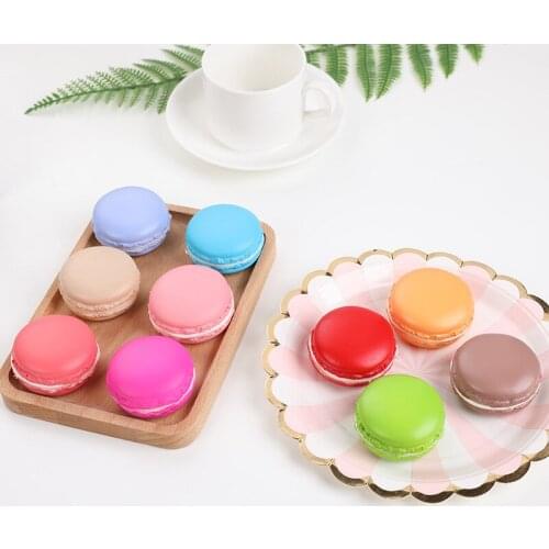 Hot Sale Juguetes 10pcs New Arrivals Artificial Fake Cake Simulation Mini Macaron wedding Decoration Lovely Children Toys