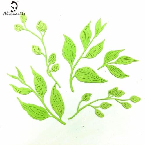 5PC Floral Leaves Leaf Floral Cutting Die Cut Scrapbooking Paper Craft Handmade Card Punch Art Cutter Alinacutle 20102301