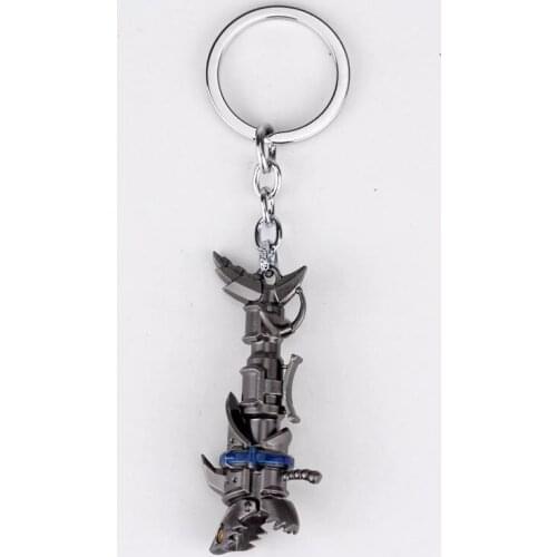 MQCHUN League of legendes LOL Keychain Weapon keychain Shells cannon LOL Keychain Metal Key Rings for Men Cosplay Gift-50