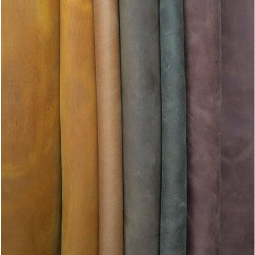 Low sales / various colors reminiscent of vintage Crazy Horse head layer cowhide/ genuine yellow leather/ real cow leather