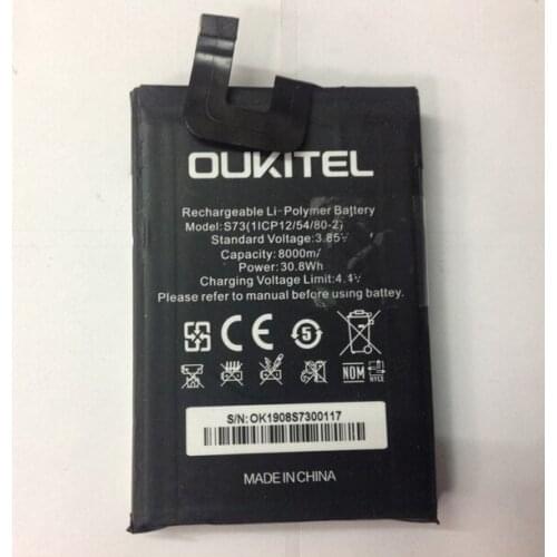 Original oukitel WP5 phone battery 8000maah 3.85V for OUKITEL WP5 IP68 Waterproof Smartphone MT6761 5.5 inch Screen phone