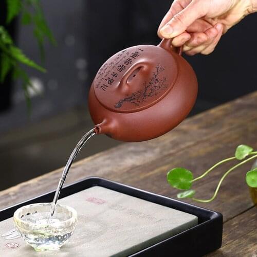 Sand tea set undressed ore old purple clay big stone gourd ladle pot full manual recommended custom wholesale pot