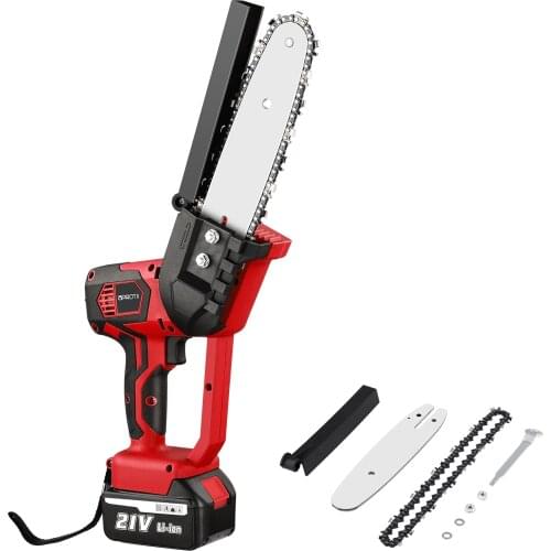 8 Inch Electric Cordless Chainsaw Pruning Saw Portable Woodworking Electric Mini Chain Saw Wood Cutter Garden Tools