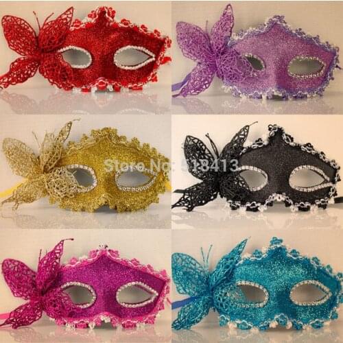 Plastic colorful mask Plastic Colorful Halloween Mask Make Up Ball Party Lace Veil Mask The Wedding Marriage Upscale Elegant