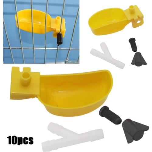 10pcs Practical Bird Quail Drinker Cup Feeder Automatic Drinking Bowl Suspension Pet Bee Parrot Bird Small Animal Fast Shipping
