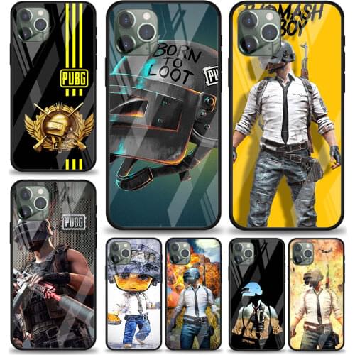 Hot Pubg Game for Apple iPhone 12 Pro Max Mini 11 Pro XS Max X XR 6S 6 7 8 Plus Luxury Tempered Glass Phone Case