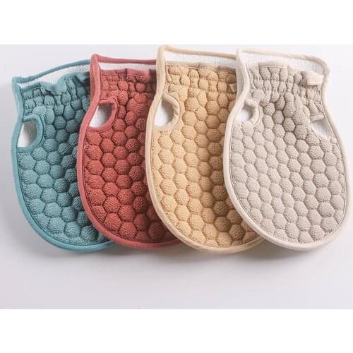 Mitt Bath Body Shower Gloves Skin Exfoliating Spa Massage Lattice Particles Washcloth Body Scrubber Glove Bath For Showering