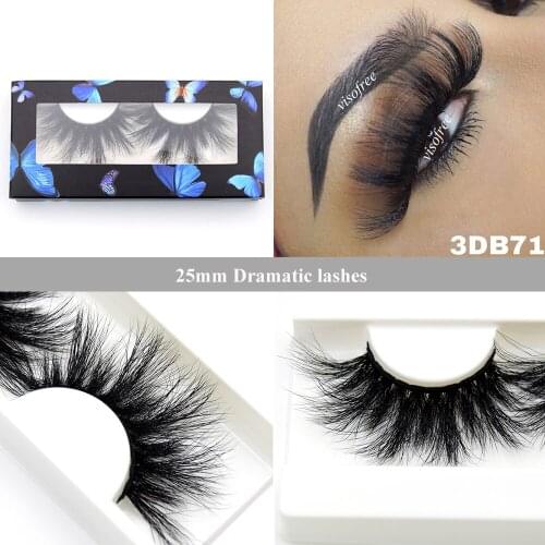 Visofree 3D lashes mink 25mm fluffy thick faux mink eyelashes Butterflies lash cases packaging cruelty free false eyelashes