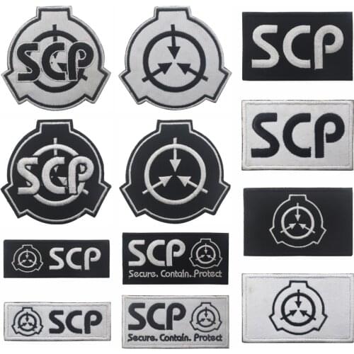 SCP Embroidery Patch Military Armband Badge Applique Secure Contain Protect Supernatural Arrow Tactical Decorative Patches
