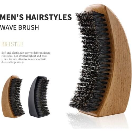 CestoMen Beard Shaving Brush Massage Comb Soild Wood Boar Bristle Hair Brush Barber Beard Hair Mustache Care Styling Tools