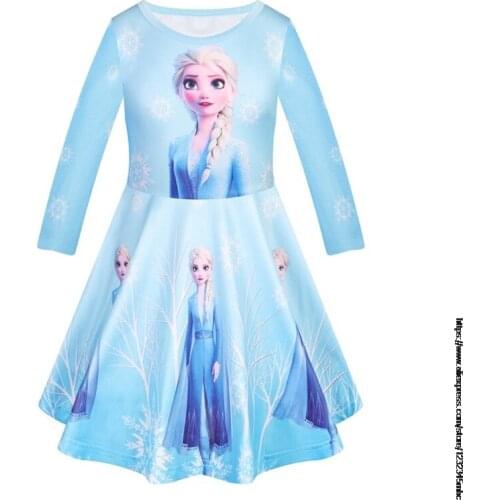 Snow Queen 2 White Girls Frozen Elsa Dress Christmas Costume Child Infant Chrismas Kids Dress 3-10 years Party Birthday Vestido