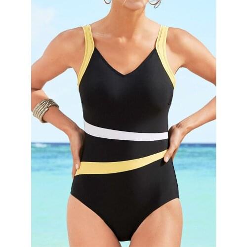 Gossina Sporty Backless One-Piece Push Up Swimsuit Sexy Patchwork Women Monokini 2021 Summer Beach Wear Bathing Suits Swimwear