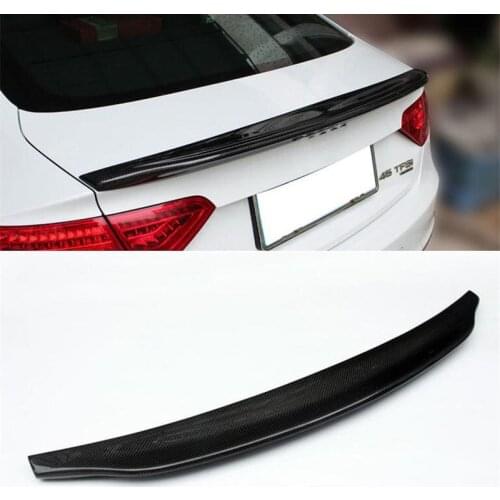 FOR Real Carbon Fiber Spoiler Audi A5 S5 SK Style 2008 -2016 S5 2/4door Sedan Car Trunk Spoiler Tail Wing Accessories