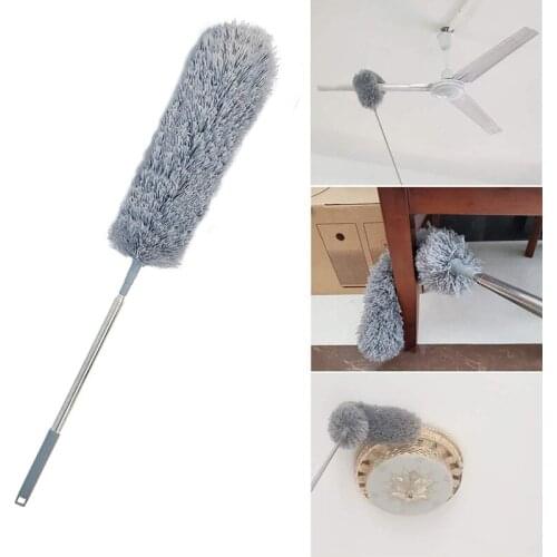 Telescopic Microfibre Duster Dusting Brush with Flexible Corner Broom Effortlessly Removes Dust and Cobwebs NW