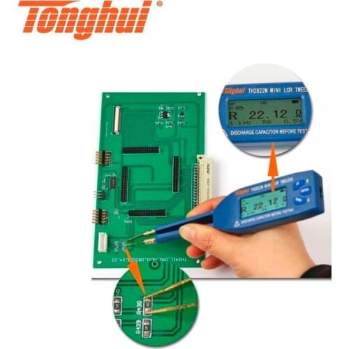 Tonghui TH2822M Digital 10khz USB High Frequency Portable Electric Bridge LCR Meter Mini LCR Tweezer