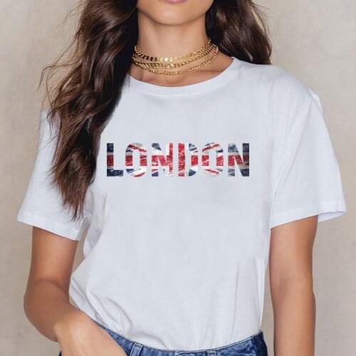 Tops T Shirt Women London Flag Maternity Design Black Custom Female Shirt