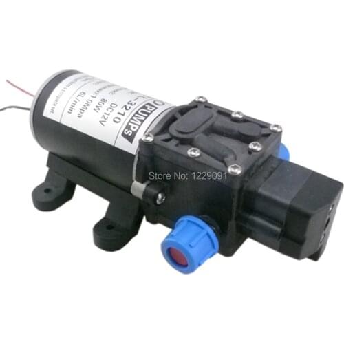 80W DC 12v water pump high pressure automatic on off self priming diaphragm mini electric water pump 6LPM