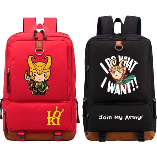 WISHOT Loki bag Thor Backpack Shoulder travel School Bag Bookbag for teenagers Casual Laptop Bags I do what i want