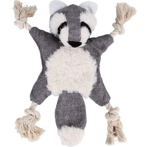 1PC Interactive Funny Pet Plush Animals With Squeakers, Bite Resistant Dog Teeth Cleaning ToySqueak Toy For Dog Puppy