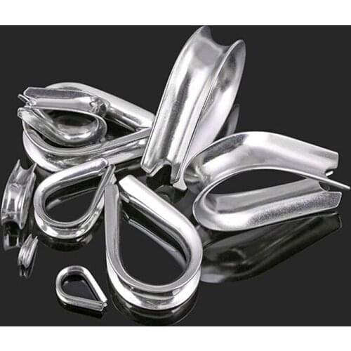 1PCS M1.5 M2 M3 M4 M5 M6 M8 M10 M12 M14 M16 Marine 304 Stainless Steel Wire Rope Thimble Cable Eye Eyelet End Loop
