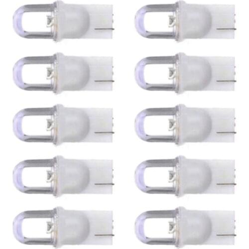 10Pcs High Quality White LED Side Car Auto Wedge Dashboard Light Lamp 12V Bulbs for Cars License Plate Interior Reading Light