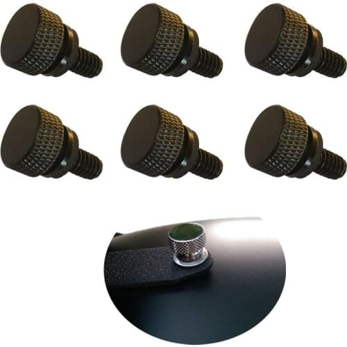 2x Black 1/4" 20 Thread For Harley Davidson Dyna, Street Glide Seat Bolt Screw Aluminium Billet Motorbike Motorcycle Seat Bolt