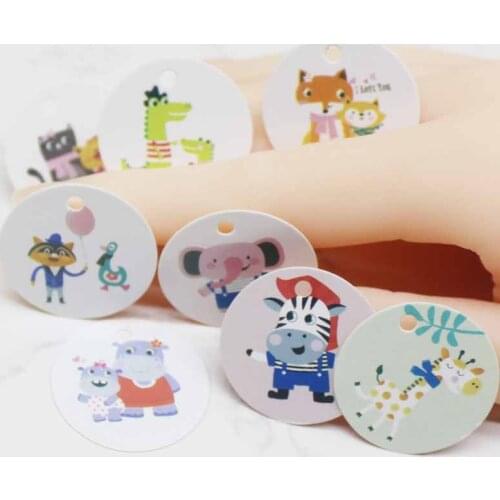 3cm new arrival family love gifts hang tag animals design baby show gifts decoration label cut monther father days gifts package
