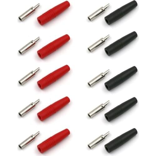 37MB 4mm Banana Female Insulated Jack Plug Adapter Brass Insulated Safety Shrouded