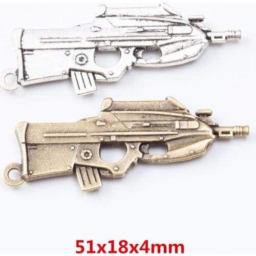 4pcs gun zinc alloy charms pendant suitable for DIY Bracelet Necklace metal jewelry accessories 7272