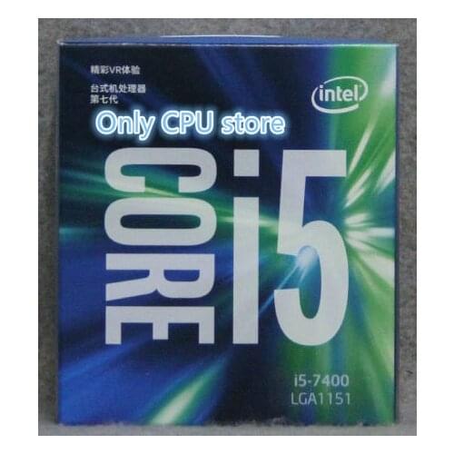 Free shipping Intel Core i5 7 series Processor I5 7400 I5-7400 Boxed processor CPU LGA 1151-land FC-LGA 14 nanometers Quad-Core
